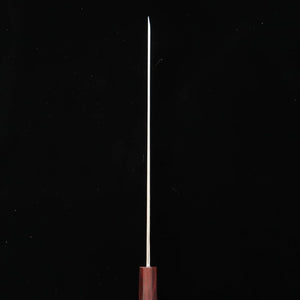 Tadokoro Hamono TADOKORO HAMONO obra Makoto, acabado espejo, Gingami nº3, tako-hiki de punta redondeada, mango de ébano con virola roja (300 mm)