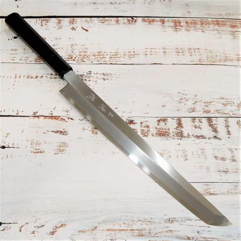 Sakimaru Yanagiba MIURA Obidama Shirogami no.2 mango octogonal de ébano (270/300 mm)