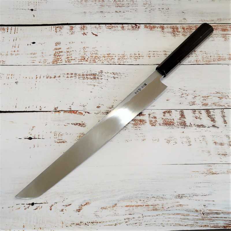 Sakimaru Yanagiba MIURA Obidama Shirogami no.2 mango octogonal de ébano (270/300 mm)