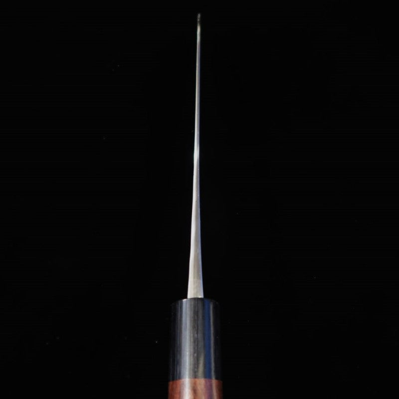 ANRYU, Santoku, Blue Steel No.2 Stainless Clad, Hammered Finish with Wenge Octagonal Handle (170mm)