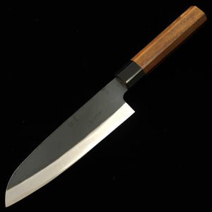 左頼光 HIDARIYORIMITSU 三徳 青紙一号 黒打ち 鉄刀木柄 （165mm）