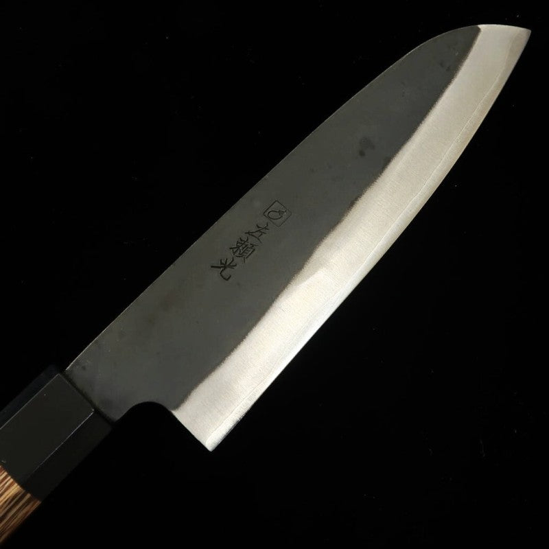 左頼光 HIDARIYORIMITSU 三徳 青紙一号 黒打ち 鉄刀木柄 （165mm）
