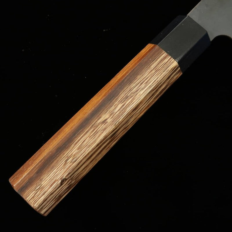 HIDARI YORIMITSU Santoku Blue steel black finish ironwood handle (165mm)