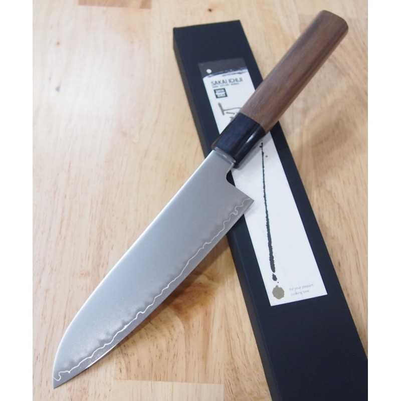 景清KAGEKIYO 三徳クロマックス セミステンレス 　ウォルナット八角柄（180mm）