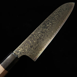Kagekiyo ZA-18 damas noir, manche octogonal noyer, Santoku (180 mm)