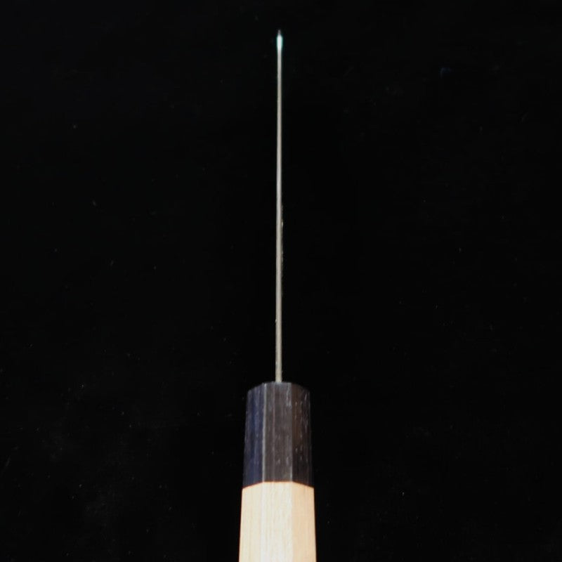 Kagekiyo ZA-18 damas noir, manche octogonal noyer, Santoku (180 mm)