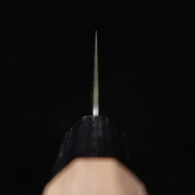 Kagekiyo ZA-18 damas noir, manche octogonal noyer, Santoku (180 mm)