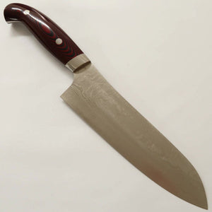 Yuta Katayama Santoku "Akatsuki" SG2 Damascus Micarta handle (180mm) 