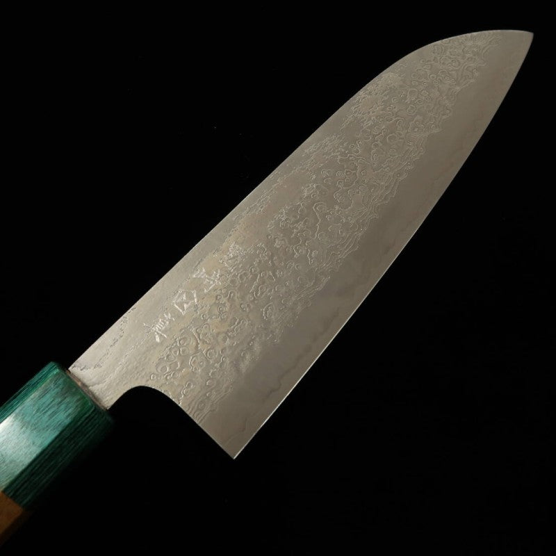 STYLE-K Makoto Kurosaki – Kodama – santoku VG10W damasco, mango de olmo japonés (170 mm)