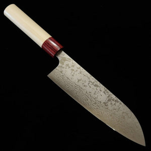MASAKAGE Kiri Santoku VG10 Damasco, mango de magnolia (170 mm)