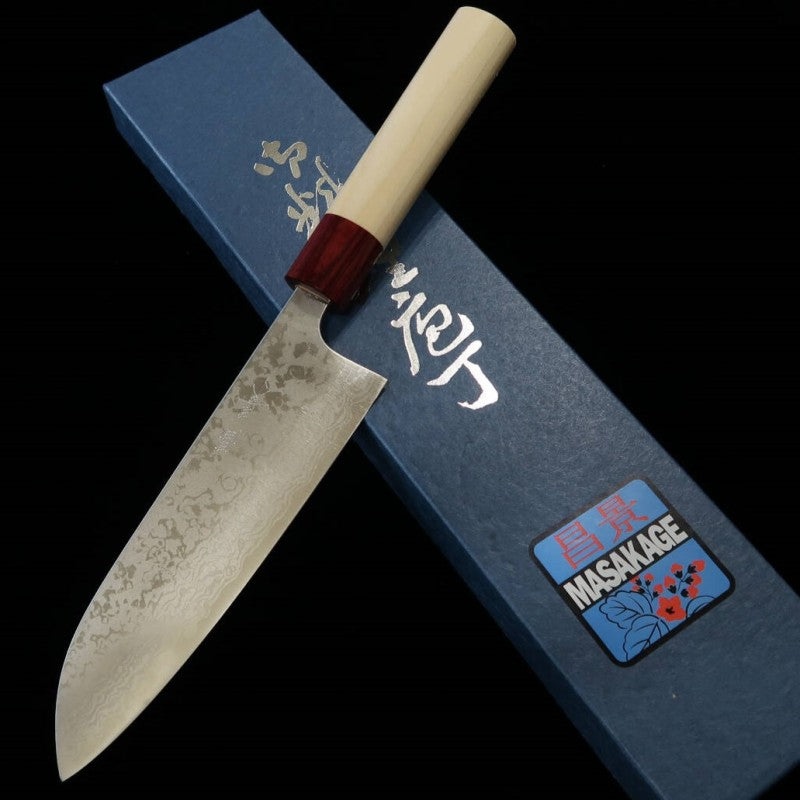 Santoku MASAKAGE VG10 Damascus Kiri Enoki Handle (170mm) 