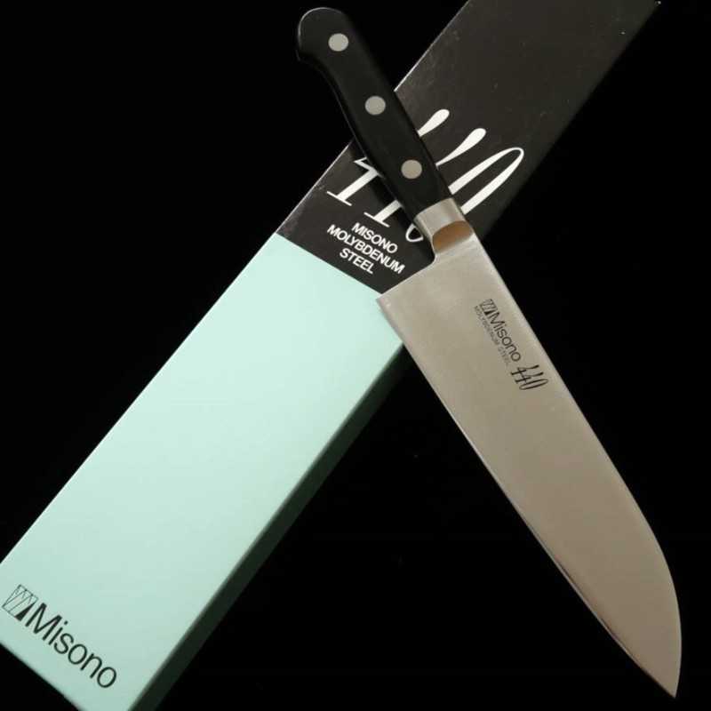 MISONO, Santoku, 440, Manche en contreplaqué noir (180 mm)