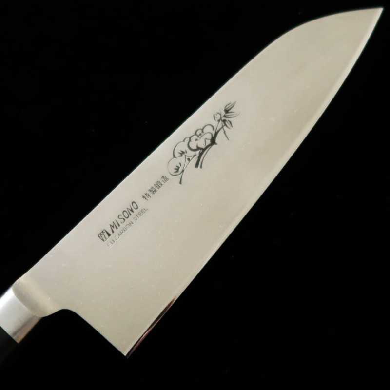 Santoku MISONO EU carbon e cabo de madeira compensada preta (180mm)