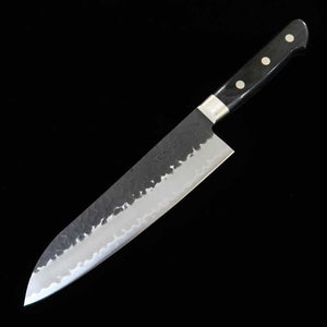 MIURA Santoku Aogami Super steel Hammered Black Plywood Handle (180mm)