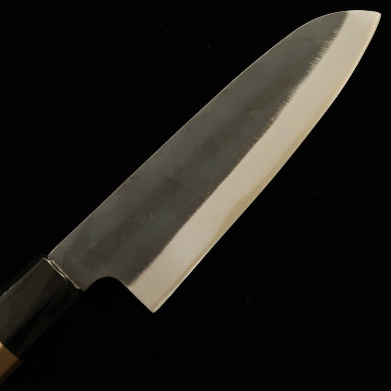 三浦 MIURA 三徳 青紙一号 ステンクラッド 黒打ち 朴水牛柄 (165mm)