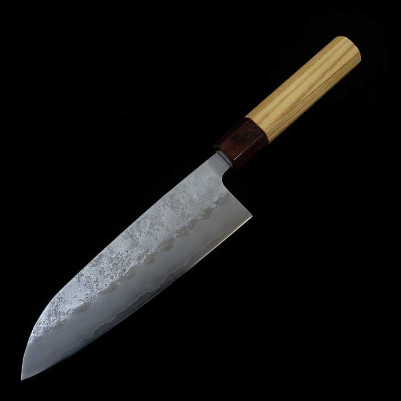 MIURA Gin-san n°3 Nashiji Santoku, manche en zelkova (165mm)