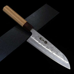 MIURA Gin-san n°3 Nashiji Santoku, manche en zelkova (165mm)