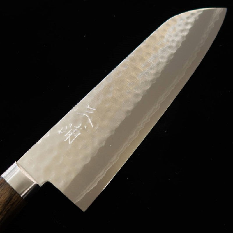 MIURA, Kokuryuu, Santoku, VG10, Martelé, Damas, Manche en frêne brun (170 mm)