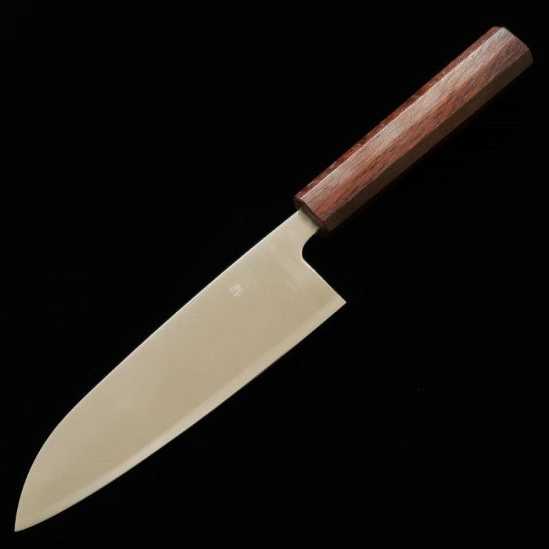 Santoku MIURA Ginsan cabo octogonal de carvalho roxo (165mm)