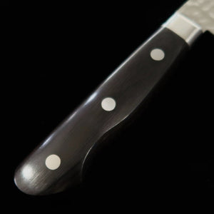 Miura Santoku acier inoxydable Damas 17 couches martelé manche en bois composite noir (180 mm)