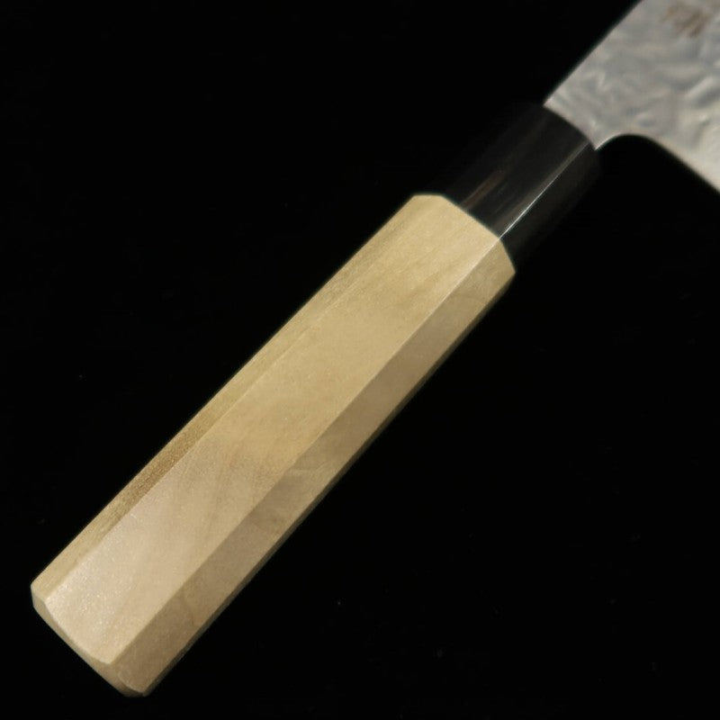 MIURA Santoku AUS10 Damasco martillado mango octogonal de magnolia (165 mm)