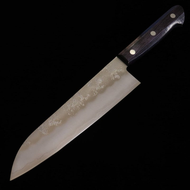 Santoku MIURA Ginsan steel Purple Handle (180mm) 