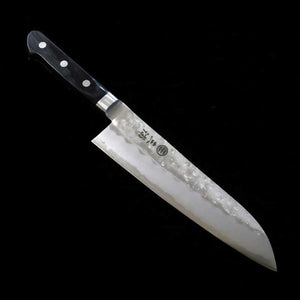 Santoku MIURA Ginsan com cabo de madeira compensada preta (180mm)