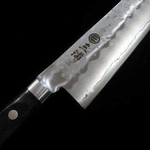 Santoku MIURA Ginsan com cabo de madeira compensada preta (180mm)