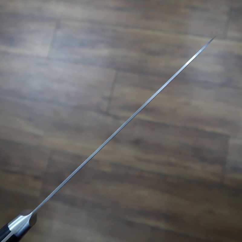 Santoku MIURA Ginsan com cabo de madeira compensada preta (180mm)