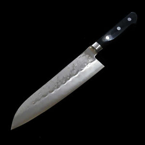 Santoku MIURA Ginsan com cabo de madeira compensada preta (180mm)