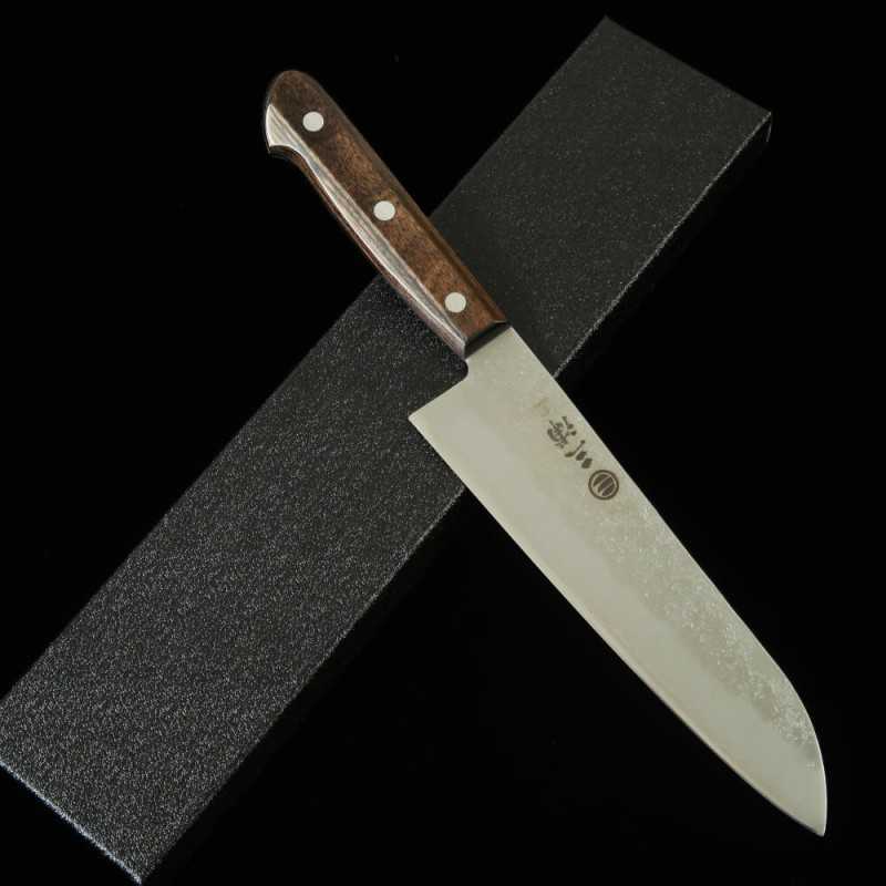 MIURA Miura acero Gingami nº 3 santoku mango laminado marrón (180 mm)