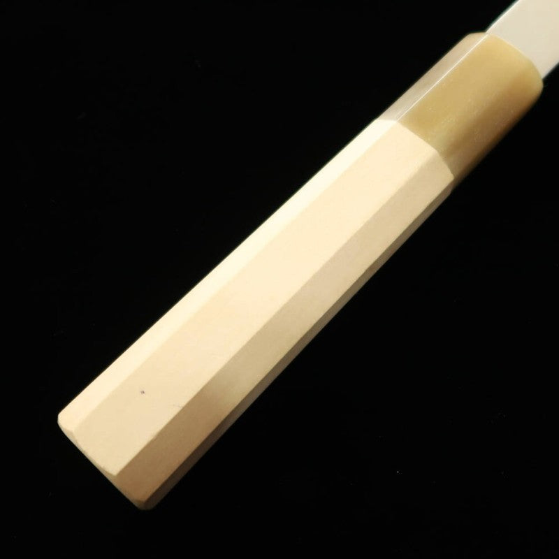 Miura Chou Santoku papel blanco nº2 acabado hairline mango octogonal de magnolia (180mm)