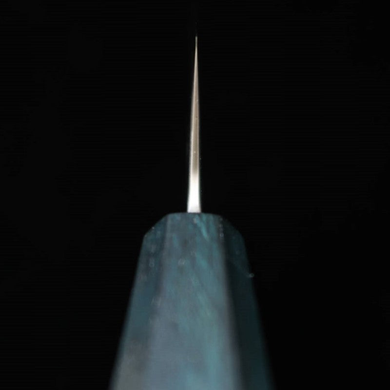三浦 MIURA 三徳 白紙一号 藍樫八角柄 (165mm)