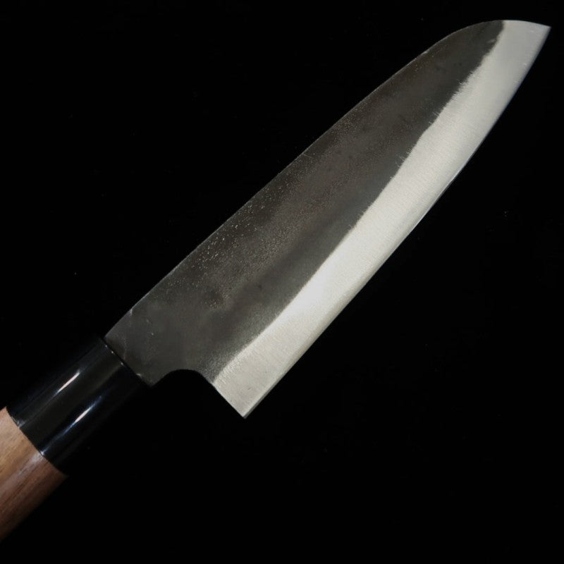 Miura MIURA Santoku, acier blanc n°2, finition noire, manche en noyer (165 mm)