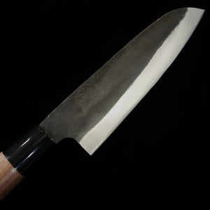 Miura MIURA Santoku, acier blanc n°2, finition noire, manche en noyer (165 mm)