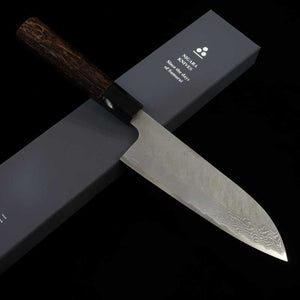 NIGARA Santoku VG-10 Hammered Damascus Wenge Handle (180mm)