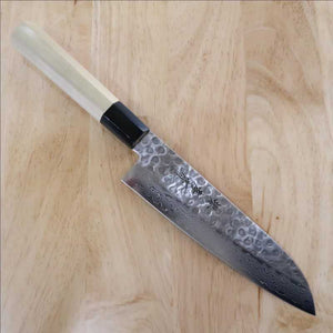 Santoku SAKAI TAKAYUKI 45-ply Damascus with hexagonal semi-circular handle (180mm)