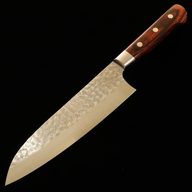 Sakai Takayuki Santoku VG10 33 couches Damas à motif martelé manche en acajou (180 mm)