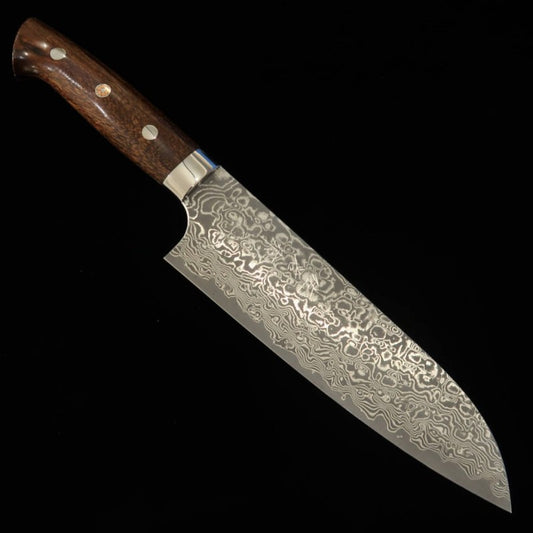 佐治武士SAJI TAKESHI 三徳 R2 ダマスカスアイアンウッド（180mm）