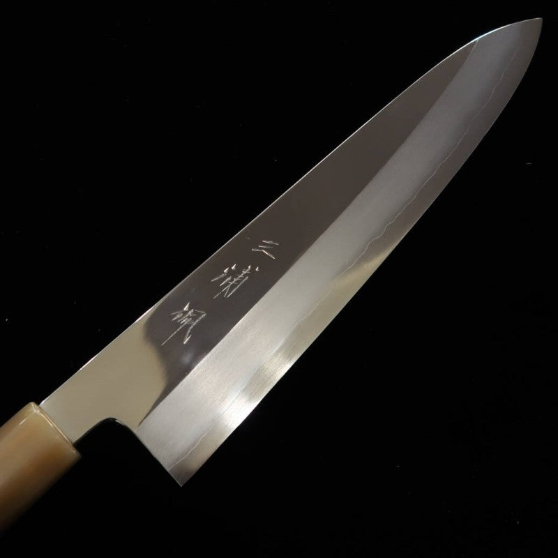 Gyuto de un solo filo MIURA OBIDAMA Nakagawa Satoshi, Ginsan, acabado espejo, mango octogonal de magnolia (240mm)