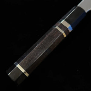 Gyuto Miura Obidama Single-edged Blue steel No. 2, Ebony Silver-wrapped Handle (240mm) 