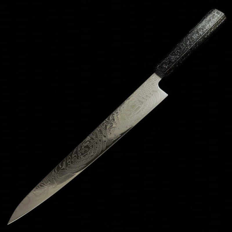 MIURA Miura sujihiki Uzunami SLD inoxidable mango octogonal de roble lacado (240 mm)