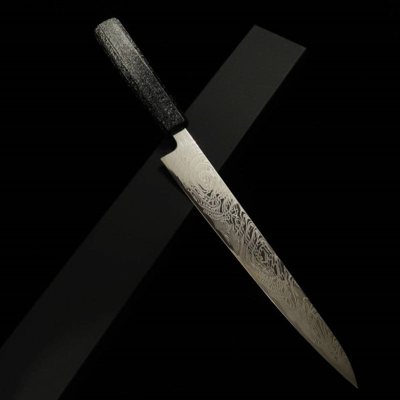 Sujihiki MIURA Uzunami Stainless Steel SLD Lacquer Custom Handle (240mm) 
