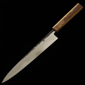 Hado Sujihiki Aogami #1 Kurouchi Damasco cabo de casca de cerejeira com padrão marmorizado (240/270mm)