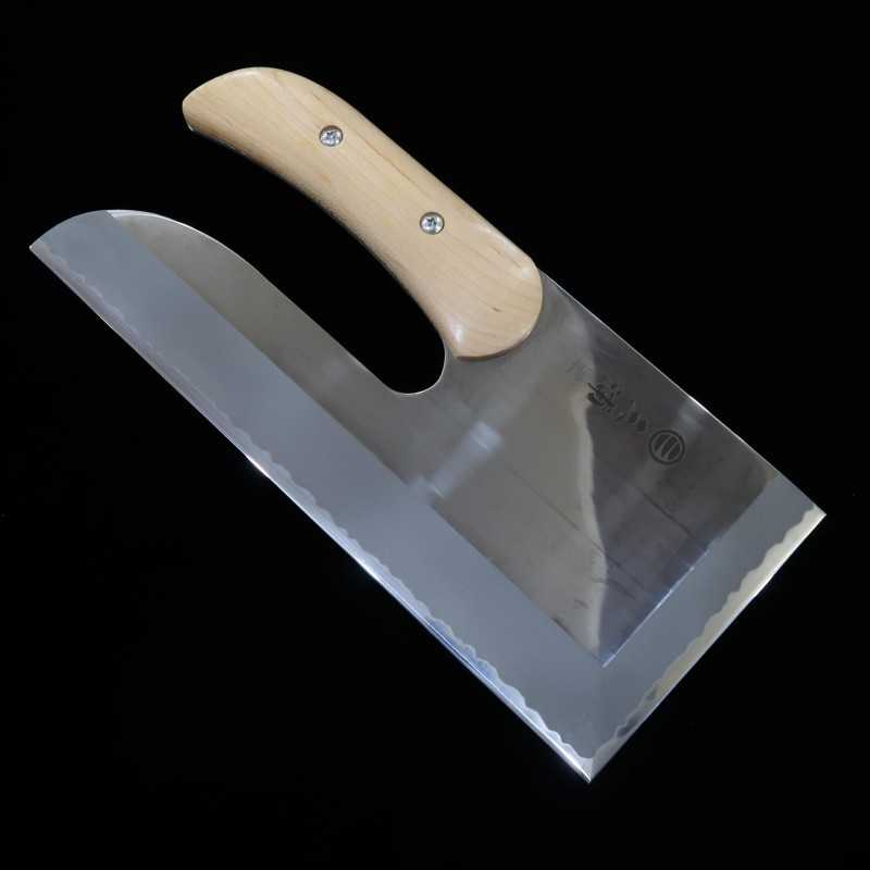 MIURA, soba-kiri, acero Shiro-gami, para diestros, pulido, mango de arce (300 mm)