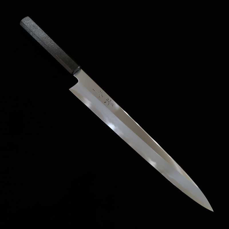KAGEKIYO Kagekiyo Gin-gami n°3, manche laqué, couteau japonais Sujihiki (240/270 mm)