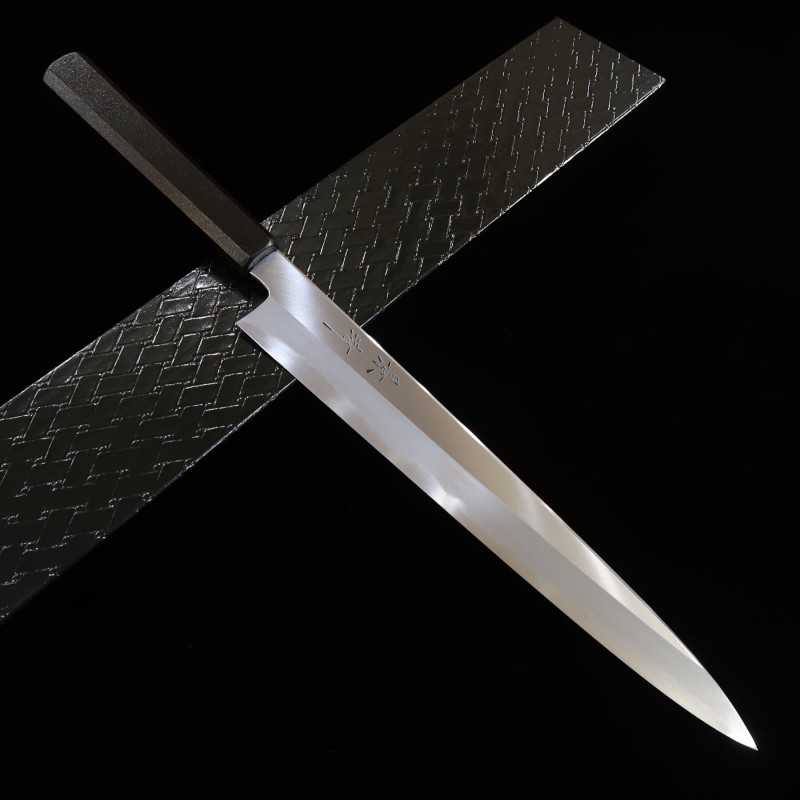 KAGEKIYO Kagekiyo Gin-gami n°3, manche laqué, couteau japonais Sujihiki (240/270 mm)