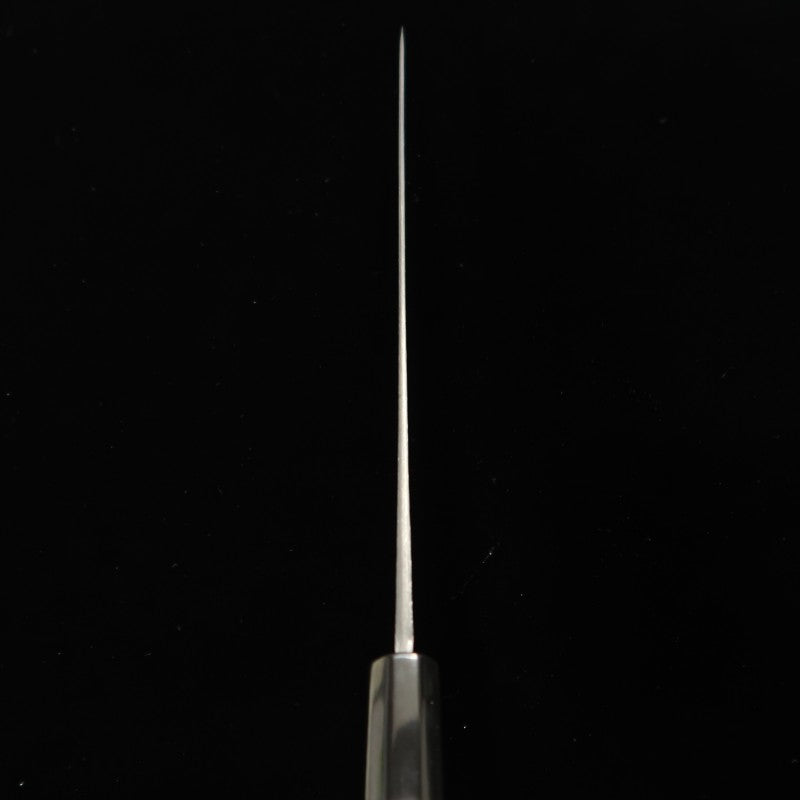 Mikataya Hinoura Acier Blanc n°2, finition kuro-uchi, finition poire, manche octogonal en magnolia, couteau à trancher (240/270 mm)