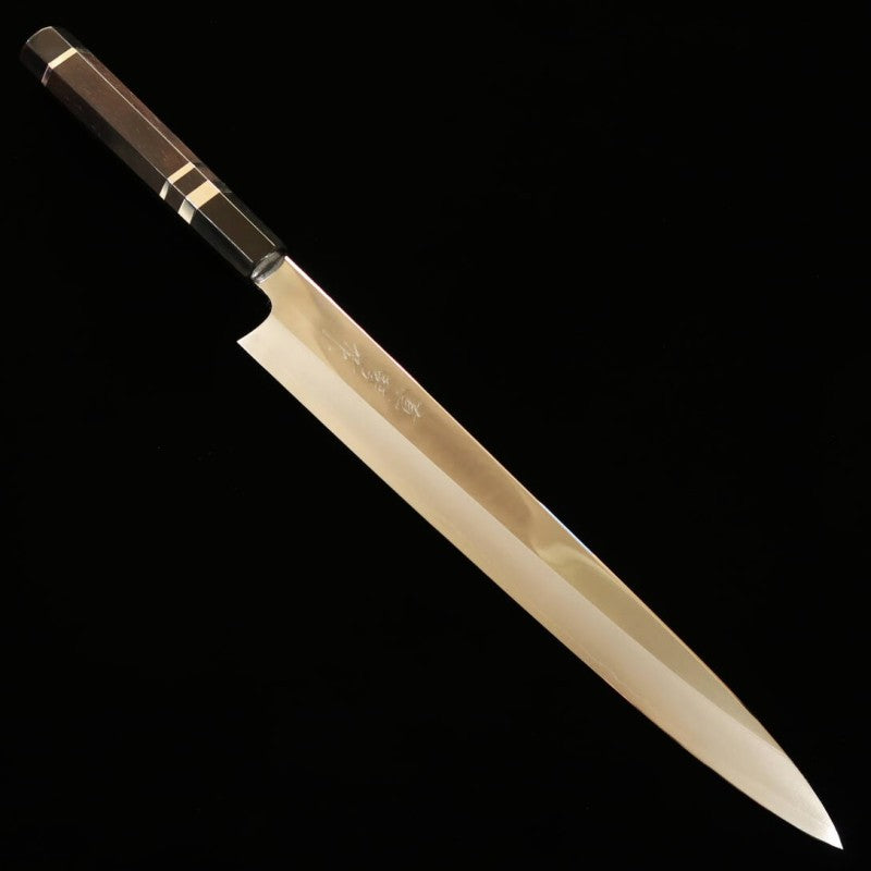 Sujihiki TADOKORO Inox Ginsan acabamento espelhado cabo em ébano (270mm)