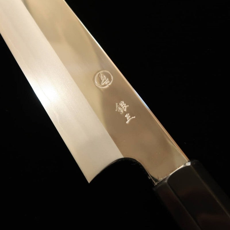 Sujihiki TADOKORO Inox Ginsan acabamento espelhado cabo em ébano (270mm)